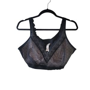 ⭐️Lane Bryant Black Lace Cacique Bra Sz 40 DDD